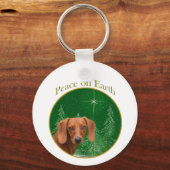 Dackel Frieden Schlüsselanhänger (Rückseite)
