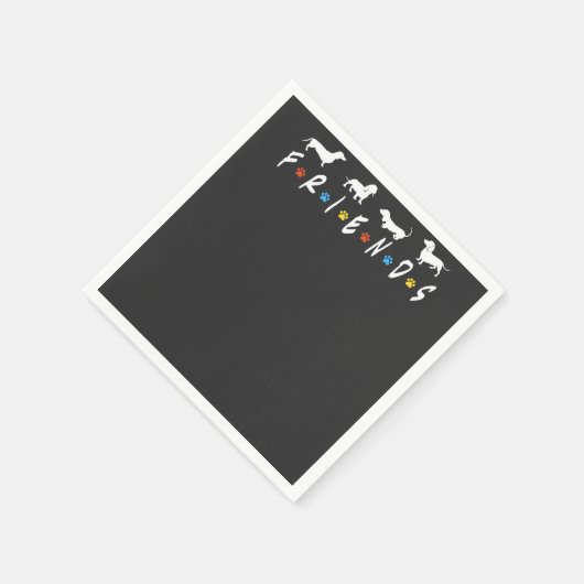 Dackel Friends Serviette (Ecke)