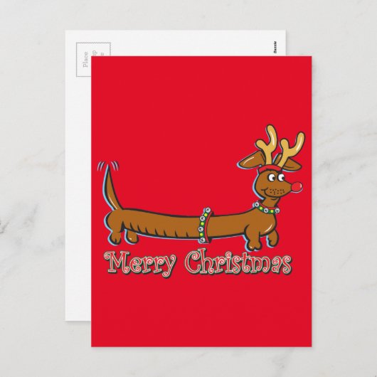 Dackel-frohe Weihnachten (Vorne/Hinten)