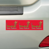 Dackel-frohe Weihnachten Autoaufkleber (Auf Auto)