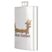 Dackel-frohe Weihnachten Flachmann (Links)