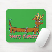 Dackel-frohe Weihnachten Mousepad (Mit Mouse)