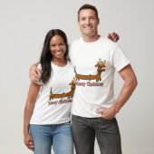 Dackel-frohe Weihnachten T-Shirt (Unisex)