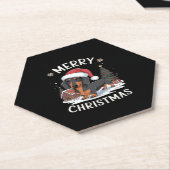 Dackel Frohe Weihnachts-Klassik T - Shirt Untersetzer (angewinkelt)