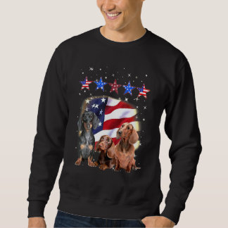 Dackel Frohes amerikanisches Unabhängigkeitstag 4. Sweatshirt