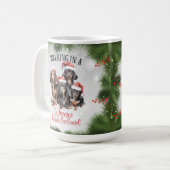 Dackel Funny Christmas Hund Kaffee Tasse (Vorderseite Links)