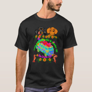 DACKEL FUNNY PET DACKEL HUND BEWEGEN AUF VINTAG P T-Shirt