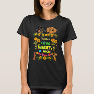 DACKEL FUNNY PET DACKEL HUND NIEDLICH NAUGHTY UND  T-Shirt