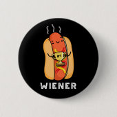 Dackel Funny Sausage Pub Dark BG Button (Vorderseite)