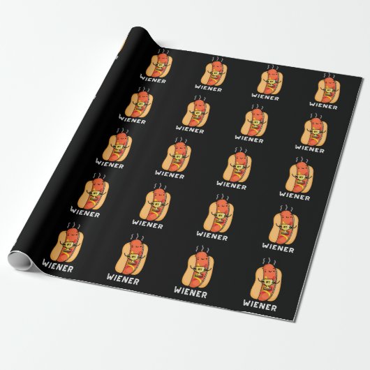 Dackel Funny Sausage Pub Dark BG Geschenkpapier (Ungerollt)