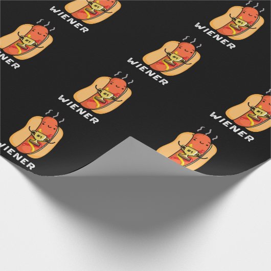 Dackel Funny Sausage Pub Dark BG Geschenkpapier (Ecke)