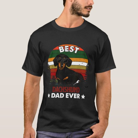 Dackel Funny Vathers Day T-Shirt (Vorderseite)
