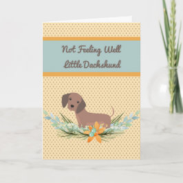 Dackel für Haustiere erhält Well Card Polka Dots & Karte