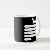 Dackel für lange Dackel Weiner Daschund Dog Dachsu Kaffeetasse (VorderseiteRechts)