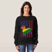 Dackel für LGBT Sweatshirt (Vorne ganz)