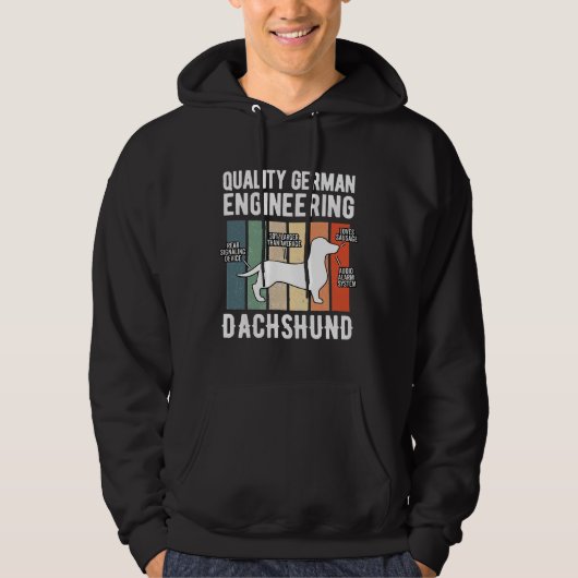 Dackel für Qualitätstechnik Weiner Dog Hoodie (Vorderseite)