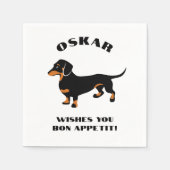 Dackel für Schwarz-Dackel und Tan- Benutzerdefinie Serviette (Vorderseite)