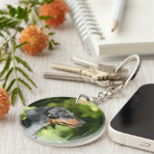 Dackel für Schwarz und Tan Miniture 3 Schlüsselanhänger (Vorderseite rechts)