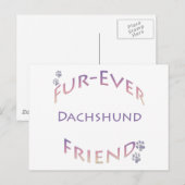 Dackel Furever Postkarte (Vorne/Hinten)