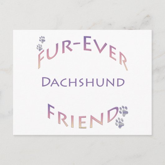 Dackel Furever Postkarte (Vorderseite)