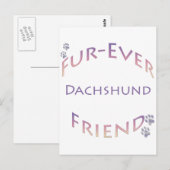 Dackel Furever Postkarte (Vorne/Hinten)