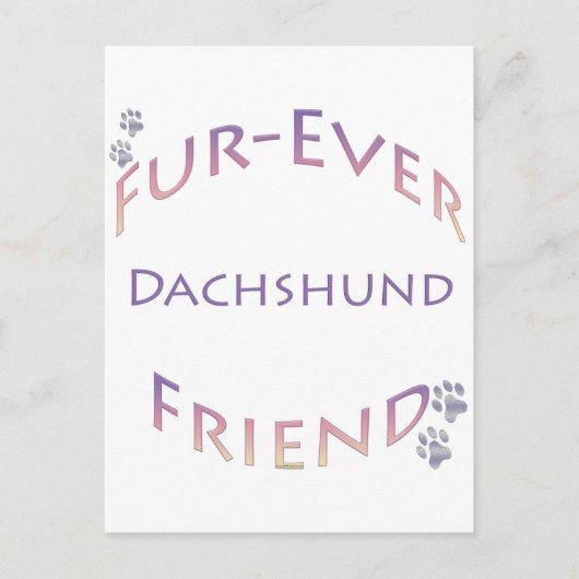 Dackel Furever Postkarte (Vorderseite)