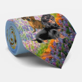 Dackel - Garten (Monet) Krawatte (Gerollt)