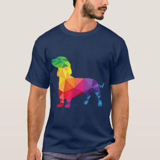 Dackel Gay Pride LGB Regenbogen Flag Geschenke Hun T-Shirt