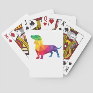 Dackel Gay Pride LGBT Rainbow Flag Geschenke Dog L Spielkarten