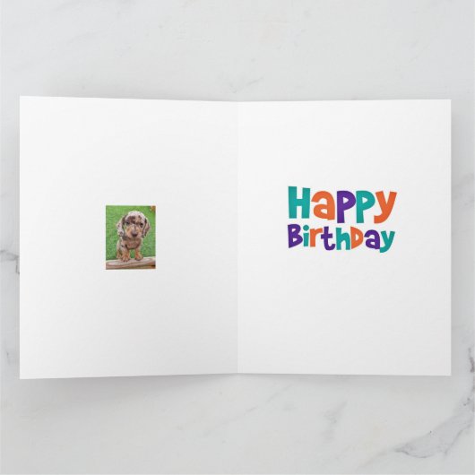 Dackel Geburtskarte Karte (Innenseite)