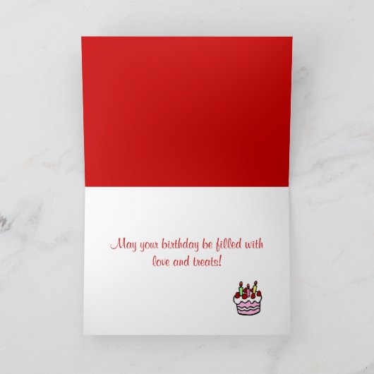 Dackel Geburtstag Cartoon Karte (Innenseite)