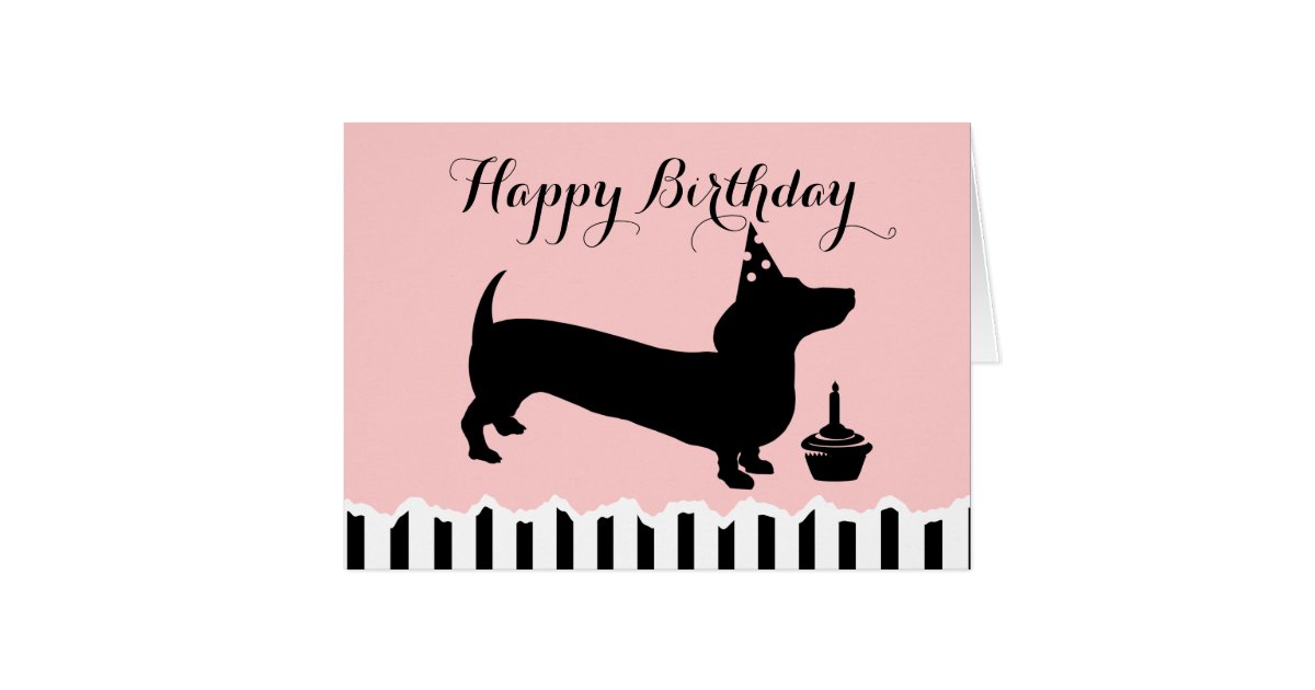 DackelGeburtstag Grußkarte Zazzle