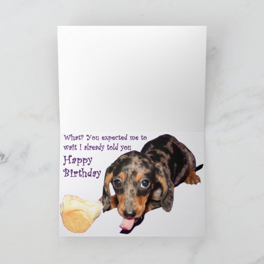 Dackel-Geburtstag Karte (Innenseite)