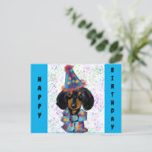 Dackel Geburtstag Postkarte (Stehend Vorderseite)