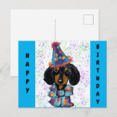 Dackel Geburtstag Postkarte (Vorne/Hinten)