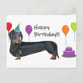 Dackel Geburtstag Postkarte