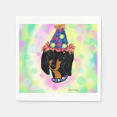Dackel Geburtstag Serviette (Vorderseite)