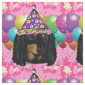 Dackel Geburtstag Stoff (Nahaufnahme)