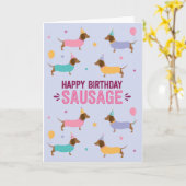 Dackel Geburtstagkarte Karte (Gelbe Blume)