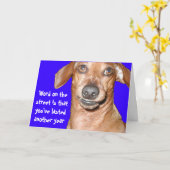 Dackel Geburtstagkarte Karte (Gelbe Blume)