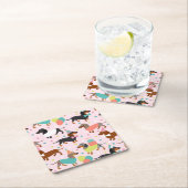 Dackel Geburtstagsfeier Rechteckiger Pappuntersetzer (Vor Ort)