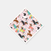 Dackel Geburtstagsfeier Serviette (Ecke)