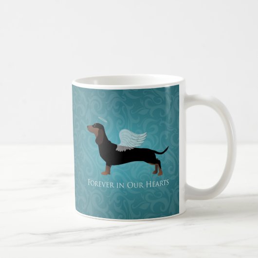 Dackel - Gedenkdesign für Pet-Loss Kaffeetasse (Rechts)