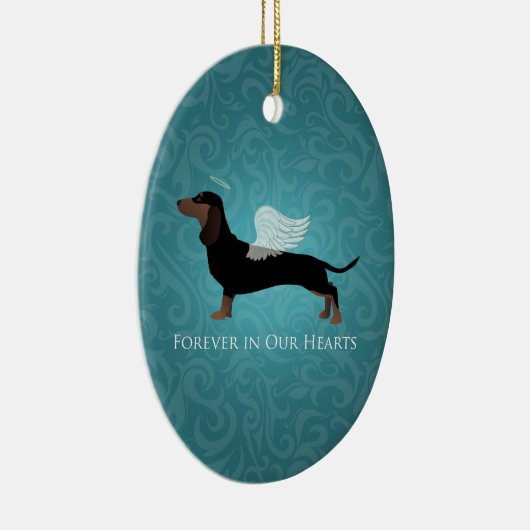 Dackel - Gedenkdesign für Pet-Loss Keramikornament (Rechts)