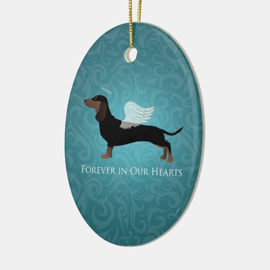 Dackel - Gedenkdesign für Pet-Loss Keramikornament (Links)