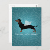 Dackel - Gedenkdesign für Pet-Loss Postkarte (Vorne/Hinten)