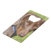 Dackel Geldbeutel Flaschenöffner (Rückseite Schrägansicht)