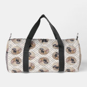 Dackel Gemälde sanfte Schwarz & Tan Roter Hund Kun Duffle Bag (Rückseite)