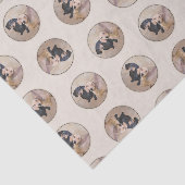 Dackel Gemälde sanfte Schwarz & Tan Roter Hund Kun Seidenpapier (Ausschnitt)