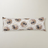 Dackel Gemälde sanfte Schwarz & Tan Roter Hund Kun Seitenschläferkissen (Rückseite)